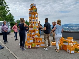 Bierharassen stapeln